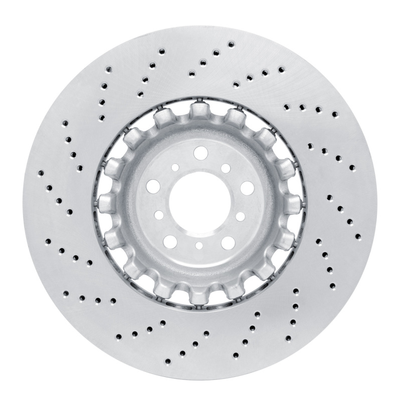 BMW M5 Brake Rotor (1) - Left Front - R1 Concepts - Drilled Carbon Alloy GeoMET - `12-`19